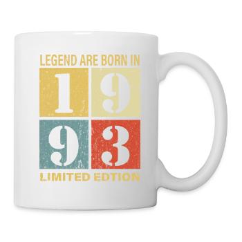 Original Kalender 1993 Vintage Geburtstag Rec - Tasse - Weiß - Rechts