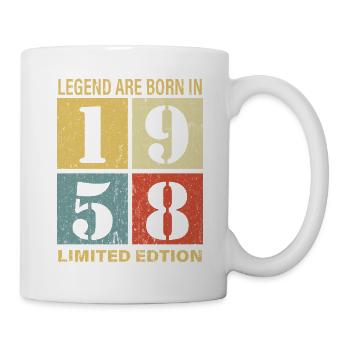 Original Calendar 1958 Vintage Birthday Rect - Mug - white - Right