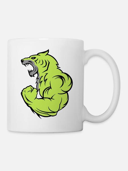 Tigre fort 02 - Mug blanc - blanc