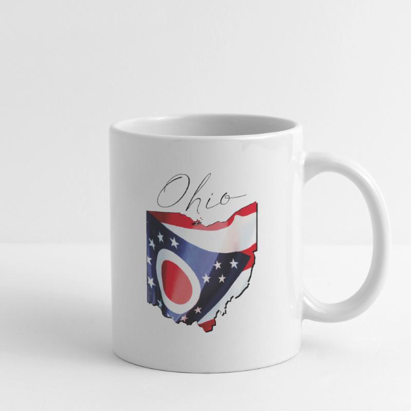 Ohio (USA) | echte Flagge | Flag Map Script Tasse