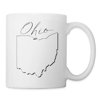Ohio (États-Unis) | Carte | Script fantôme - Mug blanc - blanc - Droite