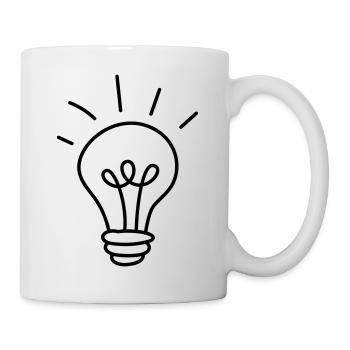 Gluehbirne - Tasse - Weiß - Rechts