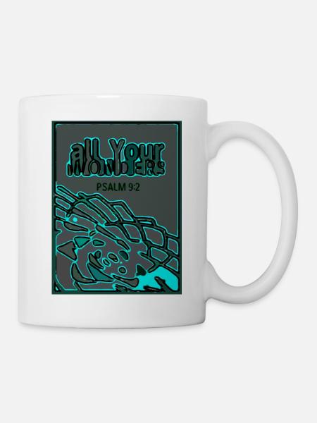 all Your wonders - Araukarie anthrazit - Tasse - Weiß