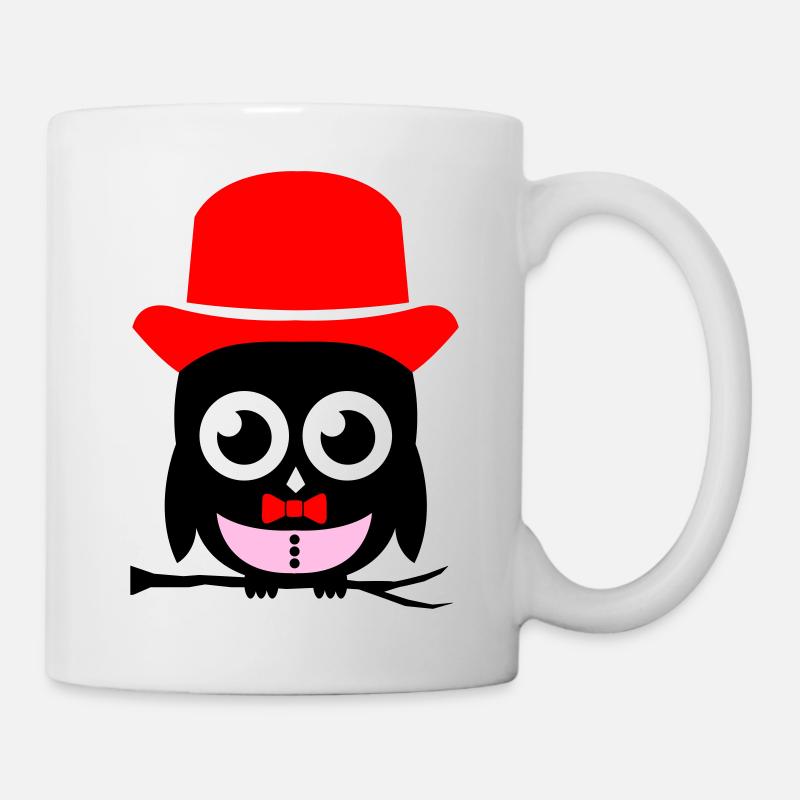 hibou sir 02 copie - Mug blanc - blanc