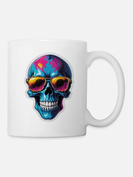 skull - Mug - white