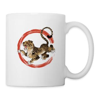 Tigre couleur - Mug blanc - blanc - Droite