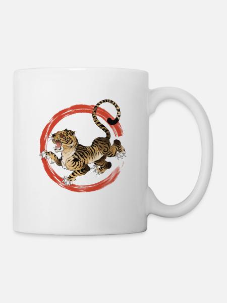 Tigre couleur - Mug blanc - blanc