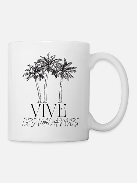 VIVE LES VACANCES. VACANCES.BONNES VACANCES. - Mug blanc - blanc