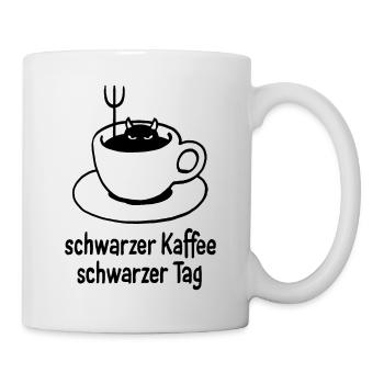 Café noir – Journée noire - Mug blanc - blanc - Droite