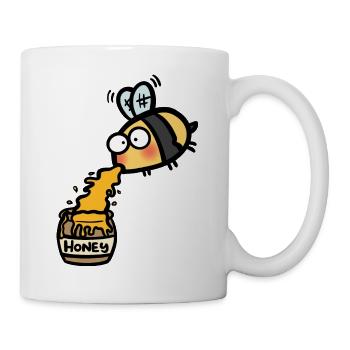 Kotzende Honigbiene - Tasse - Weiß - Rechts