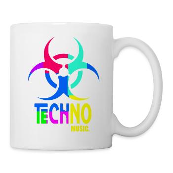 Musique techno - Mug blanc - blanc - Droite