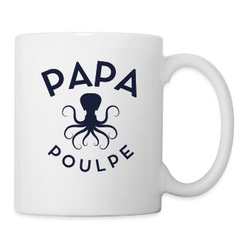 PAPA POULPE blanc - Mug blanc - blanc - Droite
