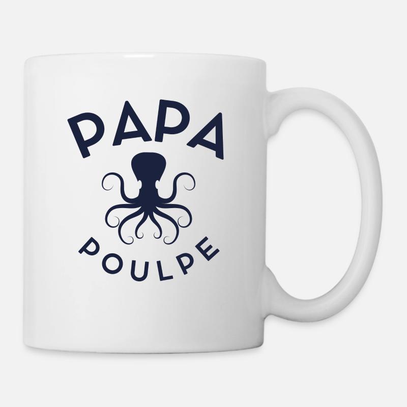PAPA POULPE blanc - Mug blanc - blanc
