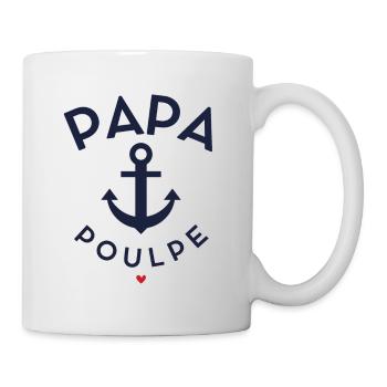 PAPA POULPE ancre - Mug blanc - blanc - Droite