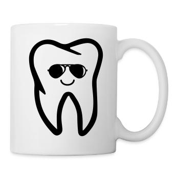 zahn sonnenbrille - Tasse - Weiß - Rechts