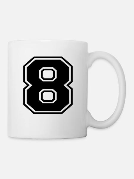 Nummer 8 - Tasse - Weiß