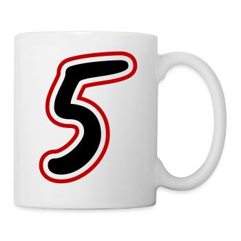 5 Number symbol - Mug - white - Right
