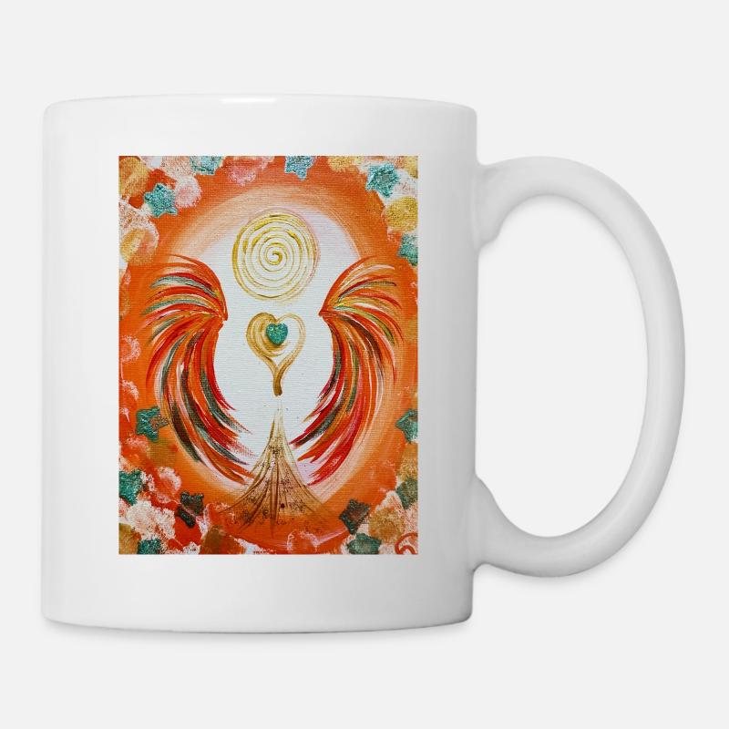 Herzengel der Verschränkung - Tasse - Weiß