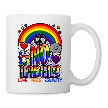 Aucun Labels Design Arc-en-ciel LGBT & Egalité - Mug blanc - blanc - Droite
