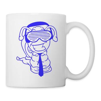 Lustige DJ Schnecke Krawatte Party Club Musik Spaß - Tasse - Weiß - Rechts
