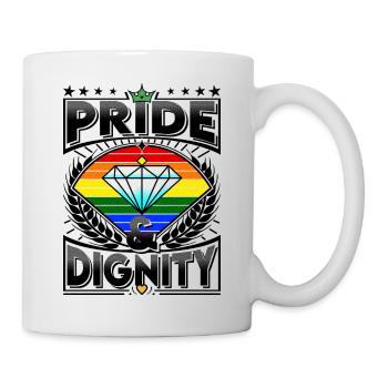 Fierté et dignité LGBT Diamond & Laurel Doodle - Mug blanc - blanc - Droite