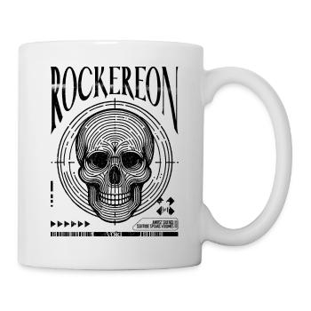 Rockereon Digital Artwork Retro Futuristic Skull - Mug - white - Right