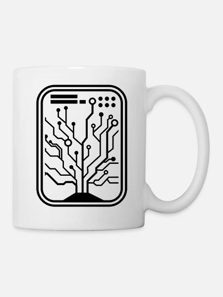 micro chip - Tasse - Weiß