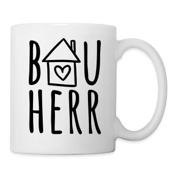 Bauherr (Farbwechsel / Farbe änderbar) - Tasse - Weiß - Rechts