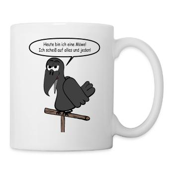 Heute bin ich eine Möwe - Tasse - Weiß - Rechts