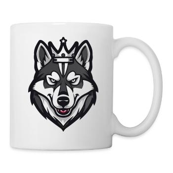 Couronne de chien husky - Mug blanc - blanc - Droite