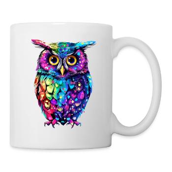 Cute Owl Kawaii Mascot - Mug - white - Right