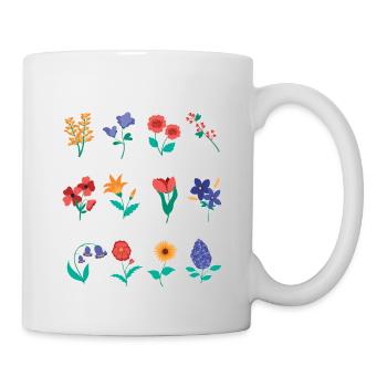 Types of Flowers Flowers of The World - Mug blanc - blanc - Droite