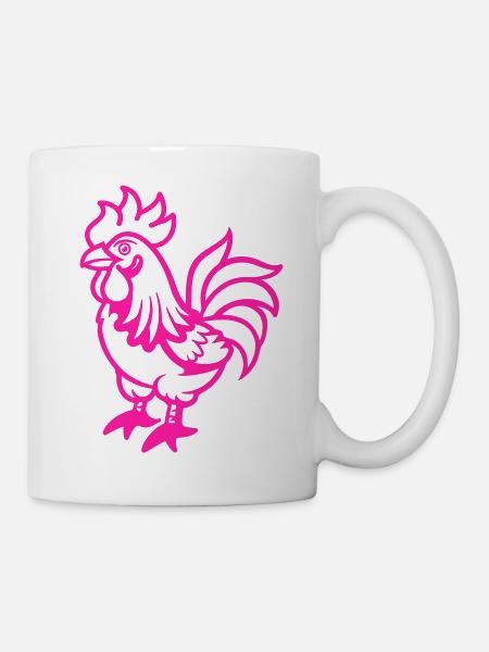 hahn comic - Tasse - Weiß