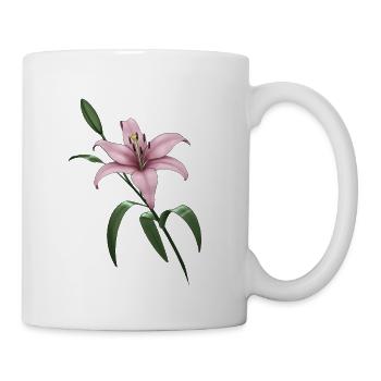Pink lily - Mug - white - Right