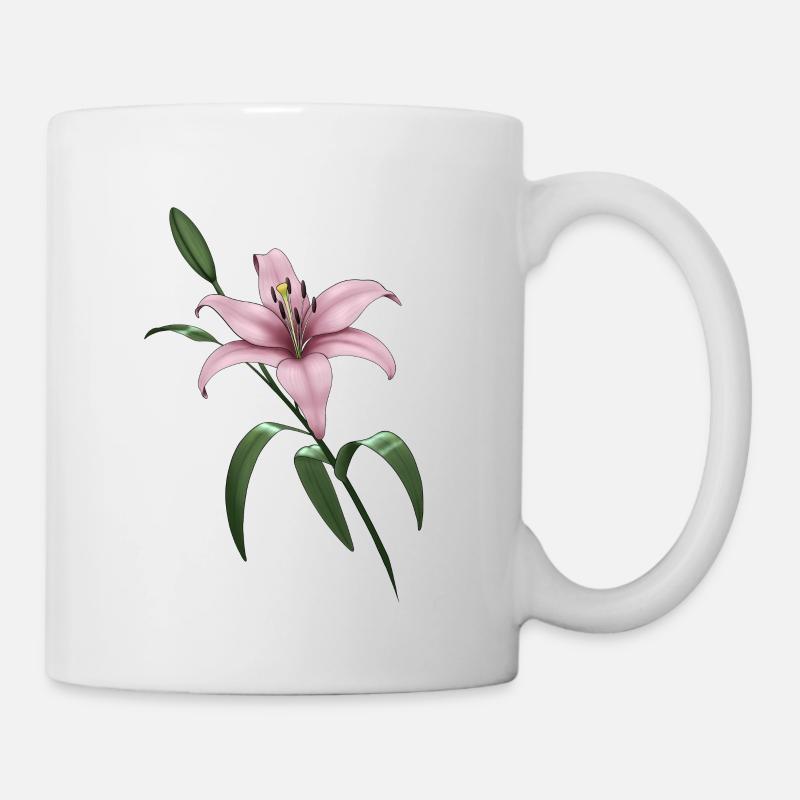 Lys rose - Mug blanc - blanc