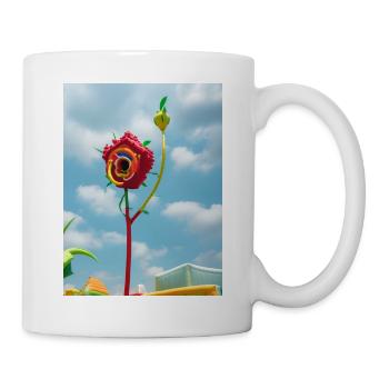 Vibrant 3D Rose in the - Mug - white - Right
