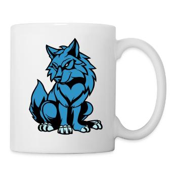 wolf comic tier - Tasse - Weiß - Rechts
