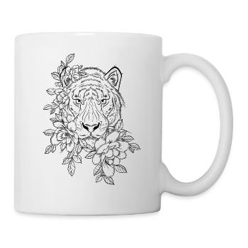 Löwe - Tasse - Weiß - Rechts