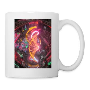 Neon-Stadt Neon City - Tasse - Weiß - Rechts