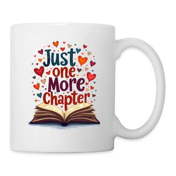 Nur noch ein Kapitel - Bücherwurm - Tasse - Weiß - Rechts