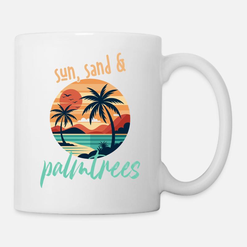 Sun, sand, and palm trees! - Mug - white