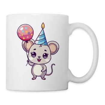 Maus Geburtstag Baby - Tasse - Weiß - Rechts