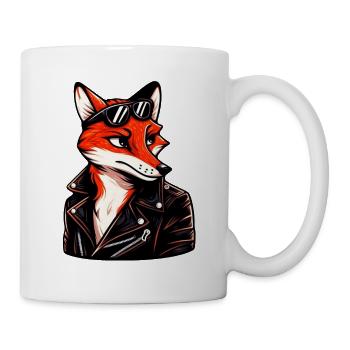 Cooler Fuchs - Vintage Tier - Tasse - Weiß - Rechts