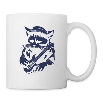 Cat power rock bleu - Mug blanc - blanc - Droite