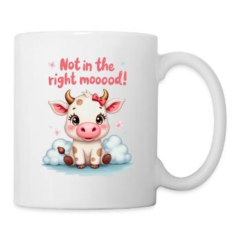 Cute sad Cow is not in the right mood - Mug - white - Right