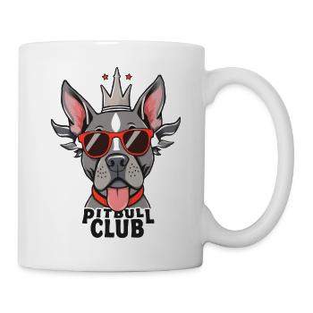 Pitbull Club – Kraft trifft Herz! - Tasse - Weiß - Rechts