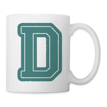 D Buchstabe - Tasse - Weiß - Rechts