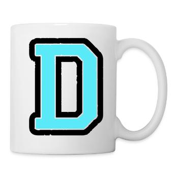 D Buchstabe - Tasse - Weiß - Rechts