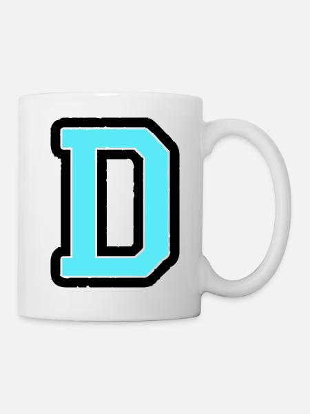 D Buchstabe - Tasse - Weiß