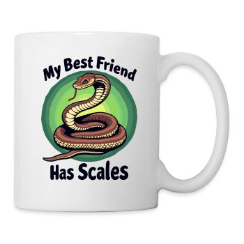 Mein bester Freund hat Schuppen Schlangenliebhaber - Tasse - Weiß - Rechts